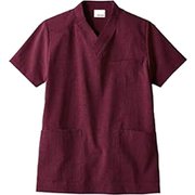 スクラブ(男女兼用・半袖) L ワイン OV6503-5