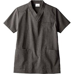 スクラブ（男女兼用・半袖） L グレー OV6503-8