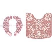 SELECT JUST FIT トイレ2点セット ルルディ トイレマット/約幅60cm×奥行60cm 便座マット/約幅19cm×奥行42cm アースピンク