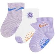 SWOOSH 3PK SOCKS ベビー ソックス パープル(P6I) サイズ6-12M(8-10cm) NN1239