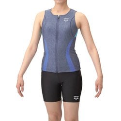 フィットネスセパレーツ（カバーバック ミドルレッグ 差し込みパッド） レディース 水着 ブルー/ブルー（BLBL） Sサイズ AS5SWF41L