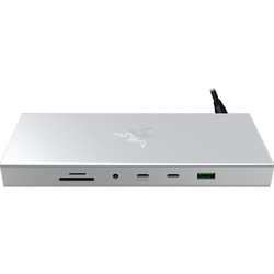 RAZER USB4 DOCK Mercury White PC＆Mac用 ドッキングステーション USB Type C（USB4） ポート経由接続 シルバーカラー RC21-02280200-R3J1