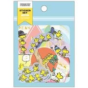 限定 ステッカーセット WOODSTOCK&SNOOPY ライトブルー S8813507