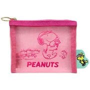 限定 メッシュミニポーチ WOODSTOCK&SNOOPY ピンク S2336502