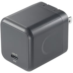 USB急速充電器 PD（パワーデリバリー）対応 65W USB-C×1 折りたたみ式プラグ PD-PPS対応 GaN窒化ガリウム 過電流/過電圧/短絡保護機能搭載 ACA-PD105BK