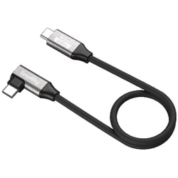 35cm USB-C データケーブル ストレート-アングル型 （40Gbps＋240W＋8K） SR5075
