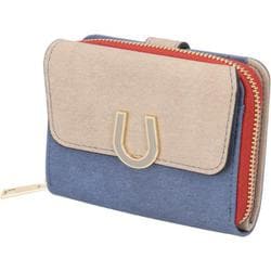 2つ折り財布 ファスナー型小銭入れ 財布 ブルー lm37891t 37891T