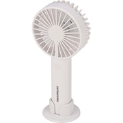 アウトドア 携帯扇風機 ハンディファン ハイパー2枚羽ハンディファン 3段階風力調節 静音 USB充電式 ストラップ付 スタンド付 ホワイト UW-4521