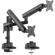 Monitor Arm Basic メカニカルスプリング式 デュアル液晶モニターアーム クランプ・グロメット両対応 ブラック AS-MABM03D