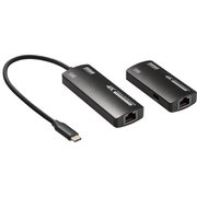 USB Type-C-HDMI変換エクステンダー 変換/延長アダプター 最大70m延長可能 4K/12Hz対応 VGA-EXHDC