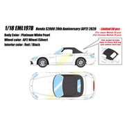 EML197B 1/18 Honda S2000 20th Anniversary （AP2） 2020 プラチナムホワイトパール [レジンキャストミニカー]
