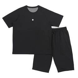 血行促進ルームウエアー 遠赤外線 男女兼用 UNISEX DRYWEAR 吸水速乾 上下セット パンツ両サイドポケット 387096 M BK