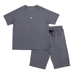 血行促進ルームウエアー 遠赤外線 男女兼用 UNISEX DRYWEAR 吸水速乾 上下セット パンツ両サイドポケット 387096 L GY