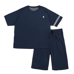 血行促進ルームウエアー 遠赤外線 男女兼用 UNISEX DRYWEAR 吸水速乾 上下セット パンツ両サイドポケット 387097 M NB
