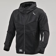 DJ010 ハーフメッシュパーカー BK 2XL 46765