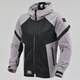 DJ010 ハーフメッシュパーカー BKGY 2XL 46816