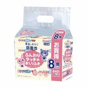 弱酸性 ふんわりタッチのおしりふき 80枚×8個入