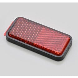 ユニバーサルリフレクター レクタングル 両面テープ貼付 レッド フラット 48503
