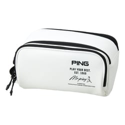 ゴールドラインポーチ ユニセックス W27×H14×D13cm ホワイト GB-F2506