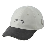 MR.PINGチャームウィンターキャップ レディス フリー(56-58cm) ホワイト/グレー HW-L2514
