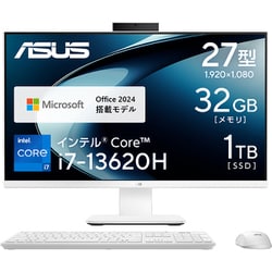 一体型デスクトップ/ASUS V400 AiO （V470VAK）/27型/Core i7-13620H/メモリ 32GB/SSD 1TB/Windows 11 Home/Office Home ＆ Business 2024/ホワイト