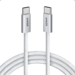Anker Zolo USB-C ＆ USB-C ケーブル （240W, 高耐久ナイロン） 1.8m ホワイト A8060122