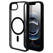 iPhone 16e用 ハイブリッドケース RHINOX ライノックス 衝撃吸収 MIL規格 頑丈 磁力充電対応 ブラック クリア 表面硬度5H 9129IP5EHABK