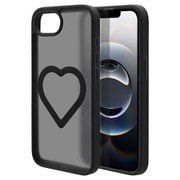iPhone 16e用 ハイブリッドケース ミニュ マグネットアクセサリー対応 磁力充電 背面マット 衝撃吸収 TPU+PC ブラック フロストブラック 8793IP5EHPFBK
