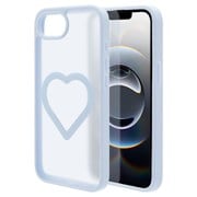 iPhone 16e用 ハイブリッドケース ミニュ マグネットアクセサリー対応 磁力充電 背面マット 衝撃吸収 TPU+PC ブルー フロストブルー 8796IP5EHPFBL