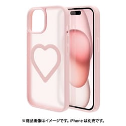 iPhone 15/14/13用 ハイブリッドケース ミニュ Magsafe対応 ワイヤレス充電 背面マット 衝撃吸収 TPU＋PC ピンク フロストピンク 9114IP361HPFPK
