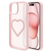 iPhone 15/14/13用 ハイブリッドケース ミニュ Magsafe対応 ワイヤレス充電 背面マット 衝撃吸収 TPU+PC ピンク フロストピンク 9114IP361HPFPK