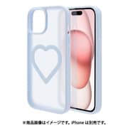 iPhone 15/14/13用 ハイブリッドケース ミニュ Magsafe対応 ワイヤレス充電 背面マット 衝撃吸収 TPU+PC ブルー フロストブルー 9116IP361HPFBL