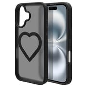 iPhone 16用 ハイブリッドケース ミニュ Magsafe対応 ワイヤレス充電 背面マット 衝撃吸収 TPU+PC ブラック フロストブラック 9121IP461HPFBK