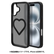 iPhone 16用 ハイブリッドケース ミニュ Magsafe対応 ワイヤレス充電 背面マット 衝撃吸収 TPU+PC ブラック フロストブラック 9121IP461HPFBK