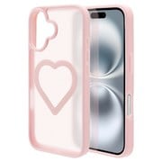 iPhone 16用 ハイブリッドケース ミニュ Magsafe対応 ワイヤレス充電 背面マット 衝撃吸収 TPU+PC ピンク フロストピンク 9122IP461HPFPK