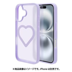iPhone 16用 ハイブリッドケース ミニュ Magsafe対応 ワイヤレス充電 背面マット 衝撃吸収 TPU＋PC パープル フロストパープル 9123IP461HPFPU