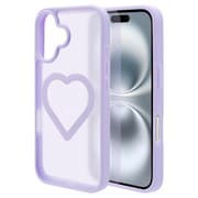 iPhone 16用 ハイブリッドケース ミニュ Magsafe対応 ワイヤレス充電 背面マット 衝撃吸収 TPU+PC パープル フロストパープル 9123IP461HPFPU