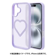 iPhone 16用 ハイブリッドケース ミニュ Magsafe対応 ワイヤレス充電 背面マット 衝撃吸収 TPU+PC パープル フロストパープル 9123IP461HPFPU