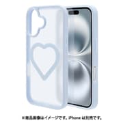 iPhone 16用 ハイブリッドケース ミニュ Magsafe対応 ワイヤレス充電 背面マット 衝撃吸収 TPU+PC ブルー フロストブルー 9124IP461HPFBL