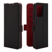 OPPO Reno13 A用 手帳型ケース 薄型 カード入れ スタンド機能 衝撃吸収 シンプル サイドマグネット BK RD 8830OR13ABSMBKR