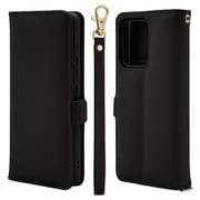 OPPO Reno13 A用 手帳型ケース カード入れ おしゃれ スタンド機能 シンプル ハンドストラップ付き マグネット式 ブラック 8832OR13ABHSBK