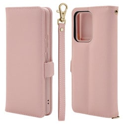 OPPO Reno13 A用 手帳型ケース カード入れ おしゃれ スタンド機能 シンプル ハンドストラップ付き マグネット式 ライトピンク 8833OR13ABHSLPK