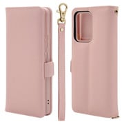 OPPO Reno13 A用 手帳型ケース カード入れ おしゃれ スタンド機能 シンプル ハンドストラップ付き マグネット式 ライトピンク 8833OR13ABHSLPK