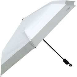 日傘 折りたたみ傘 晴雨兼用 Radi-Cool（ラディクール） RCP3 ワンタッチ式折りたたみ傘 49.5cm 自動開閉式 一級遮光 UVカット率99.9％ UPF50＋ 遮熱率63％（S55ランク） バイカラー はっ水加工 オフホワイト×ライトグレー