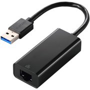 有線LANアダプター USB-A 1000Mbps 高速通信 USB 3.2 Gen1 ブラック EDC-GUA3V3-B