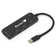 TYPE-C端子搭載機用USBハブ ブラック RUH-A3C1BK