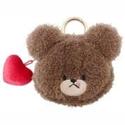 216816-25 くまのがっこう フェイスミニポーチ ジャッキーズチョコレート シリーズ