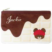 216823-25 くまのがっこう フラットポーチ ジャッキーズチョコレート シリーズ