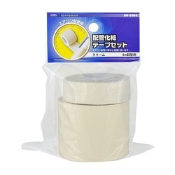 DZ-HTS5B-CR [エアコン配管化粧テープセット 4m配管用 非粘着テープ（幅5cm×長さ18m）＆粘着テープ（幅1.9cm×長さ10m）セット]