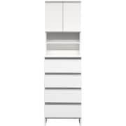 関家具 doi ポケット ランドリー収納 幅55×高さ180cm ハイタイプ ホワイト 243701
